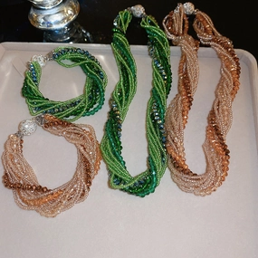Wholesale Diamond Multi-layer Wrap Crystal Fashion Bracelet Necklace