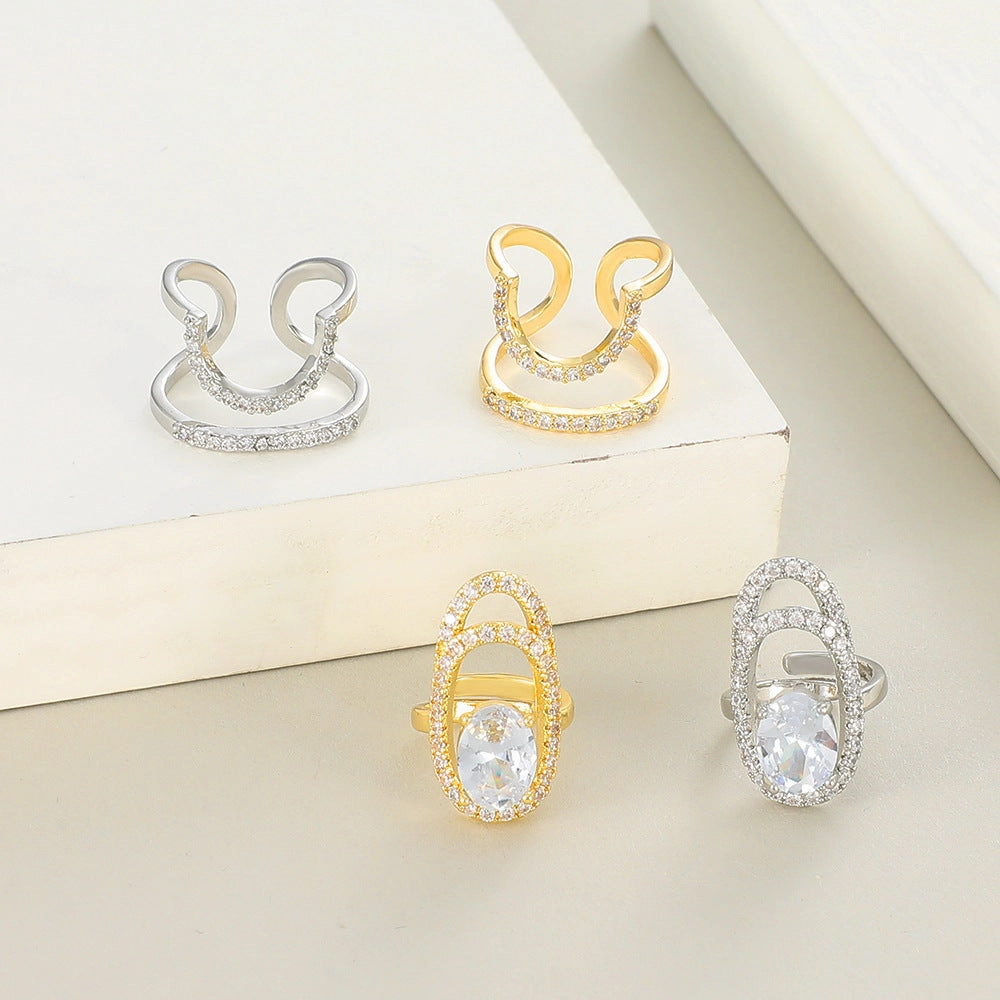 Wholesale Diamond Nail Art Alloy Rings