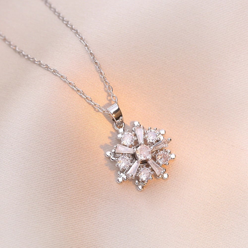 Wholesale Diamond Snowflake Necklace