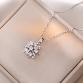 Wholesale Diamond Snowflake Necklace