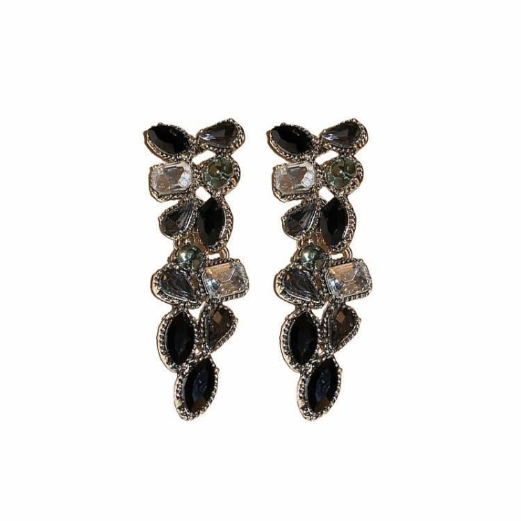 Wholesale Diamond Teardrop Tassel Earrings Necklace