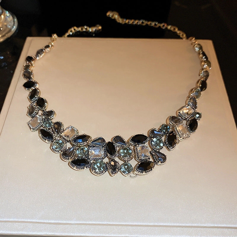 Wholesale Diamond Teardrop Tassel Earrings Necklace