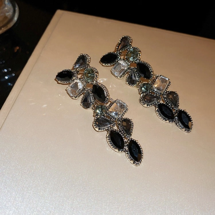Wholesale Diamond Teardrop Tassel Earrings Necklace