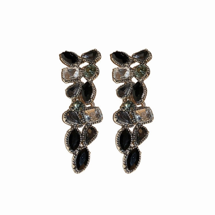 Wholesale Diamond Teardrop Tassel Earrings Necklace