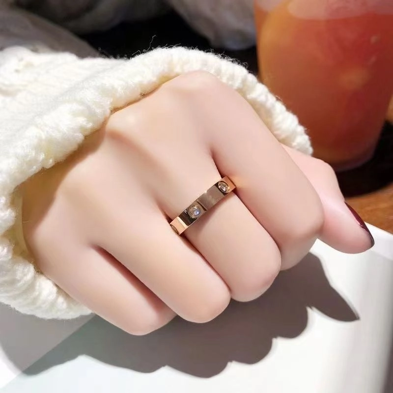 Wholesale Diamond Titanium Steel Ring