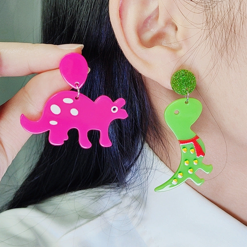 Wholesale Dinosaur Love Acrylic Earrings