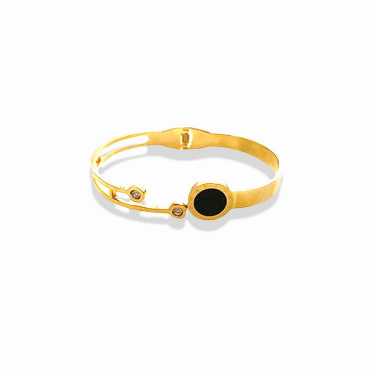 Wholesale Disc Geometric Hollow Diamond Bracelet Stainless Steel 18K Gold Plated Bracelet
