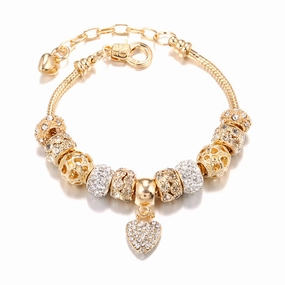 Wholesale DIY Alloy Large Hole Bead Bracelet