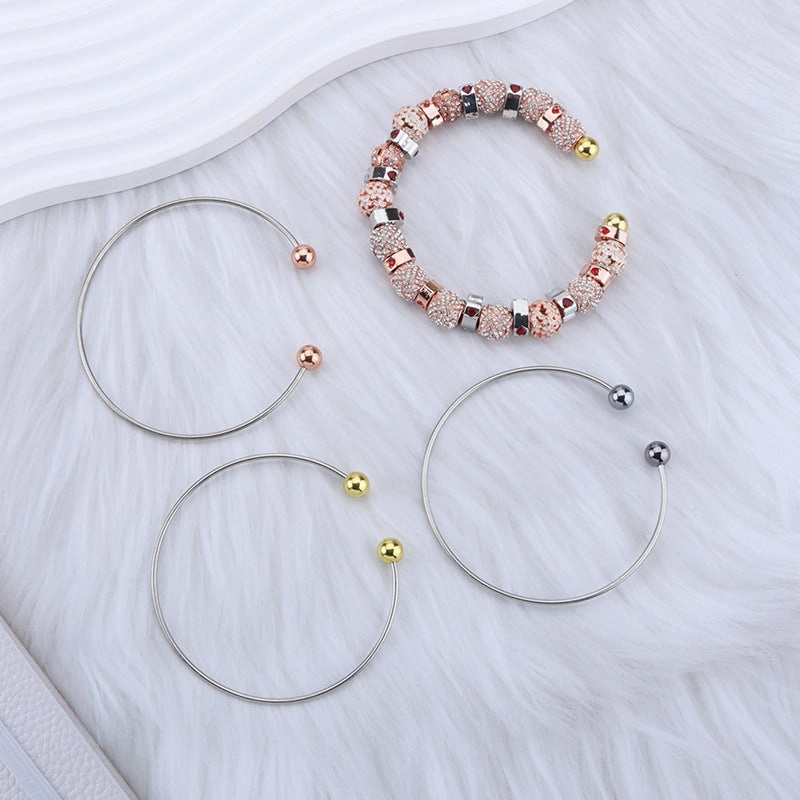 Wholesale DIY Beaded Bracelet Unlimited Creative Couple Handstring Beaded Round Head Bracelet