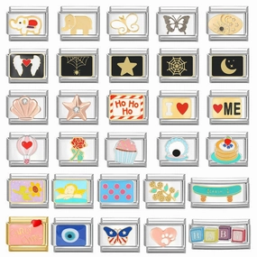 Wholesale DIY Creative Steel Bottom Personalized Retro Handmade Craft Bracelet Charms