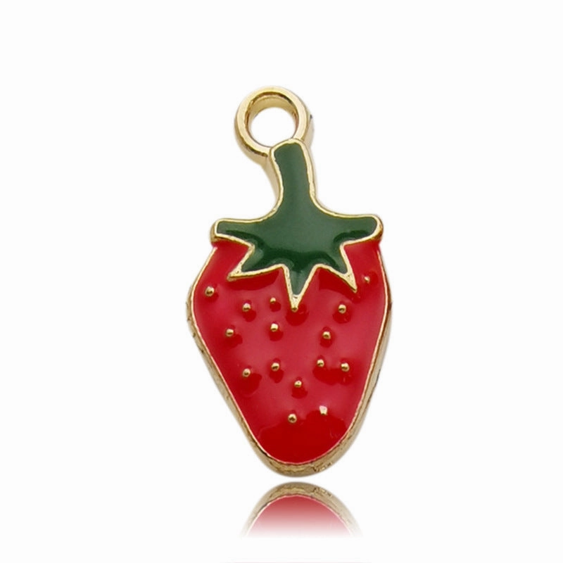 Wholesale DIY Fruit Drop Oil Creative Cute Necklace Pendant Accessories