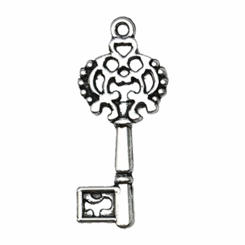 Wholesale DIY Love Handmade Vintage Silver Small Key Necklace Pendant Accessories