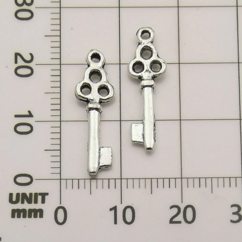 Wholesale DIY Love Handmade Vintage Silver Small Key Necklace Pendant Accessories