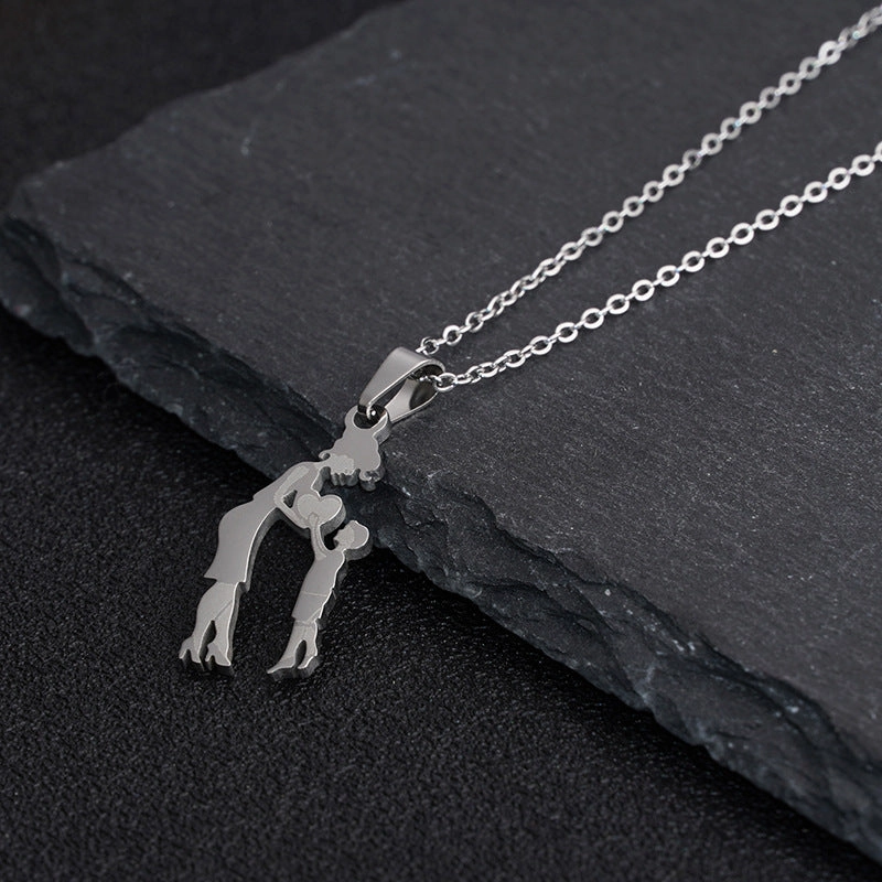 Wholesale DIY Warm Mother and Daughter Necklace