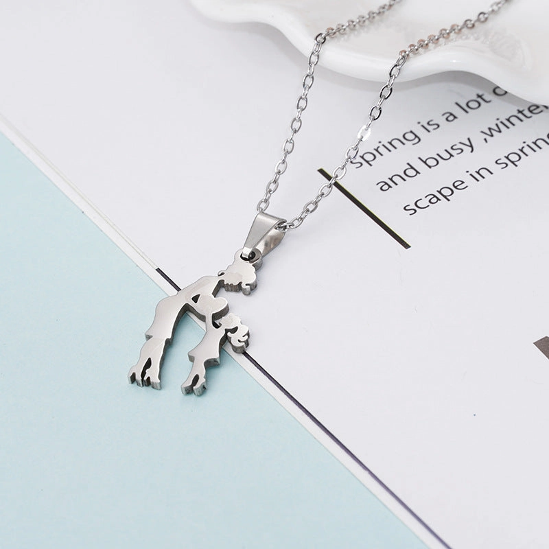 Wholesale DIY Warm Mother and Daughter Necklace