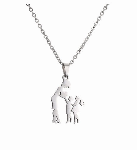 Wholesale DIY Warm Mother and Daughter Necklace