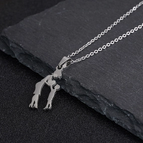 Wholesale DIY Warm Mother and Daughter Necklace