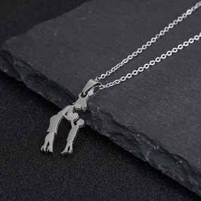 Wholesale DIY Warm Mother and Daughter Necklace