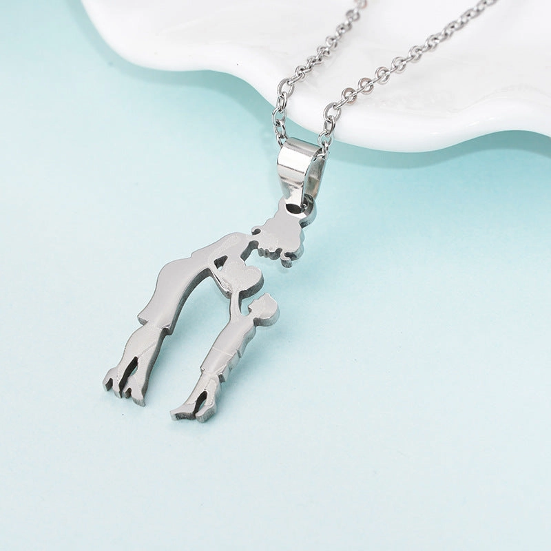 Wholesale DIY Warm Mother and Daughter Necklace