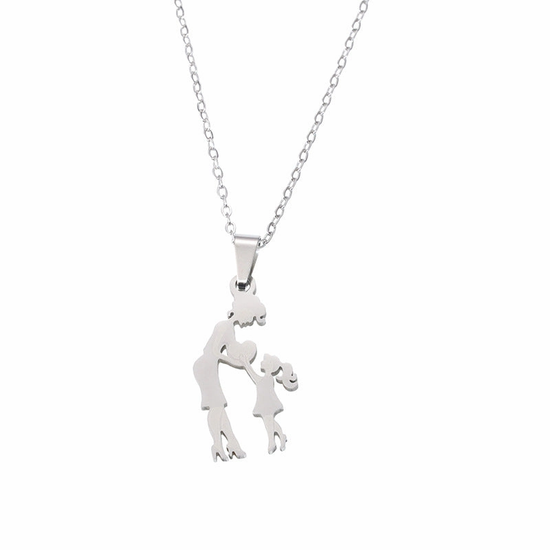 Wholesale DIY Warm Mother and Daughter Necklace