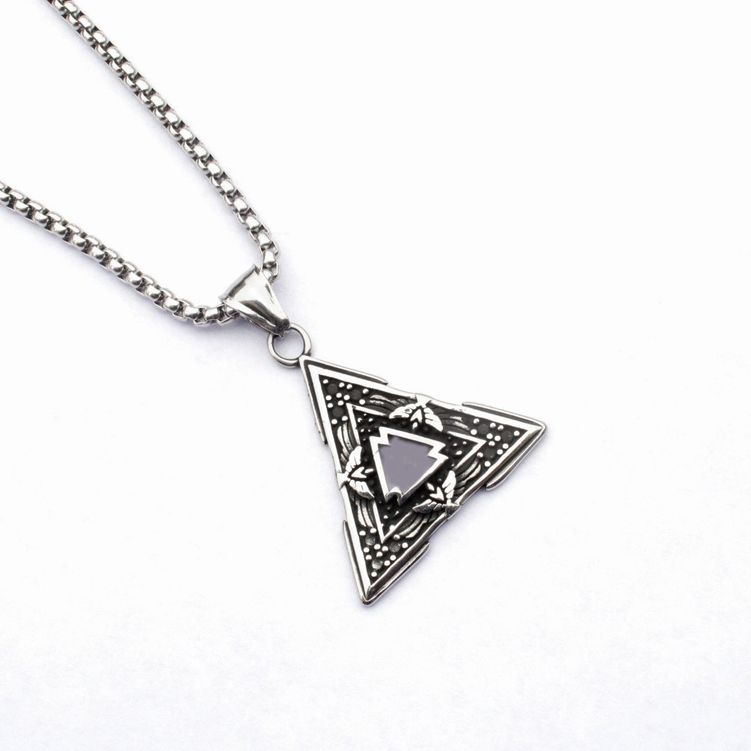 Wholesale Domineering Star Skull Titanium Steel Punk Men's Necklace