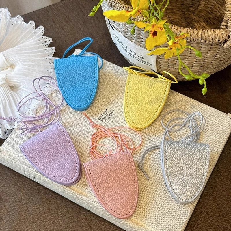 Wholesale Dopamine leather magnetic neck hanging glasses bag necklace
