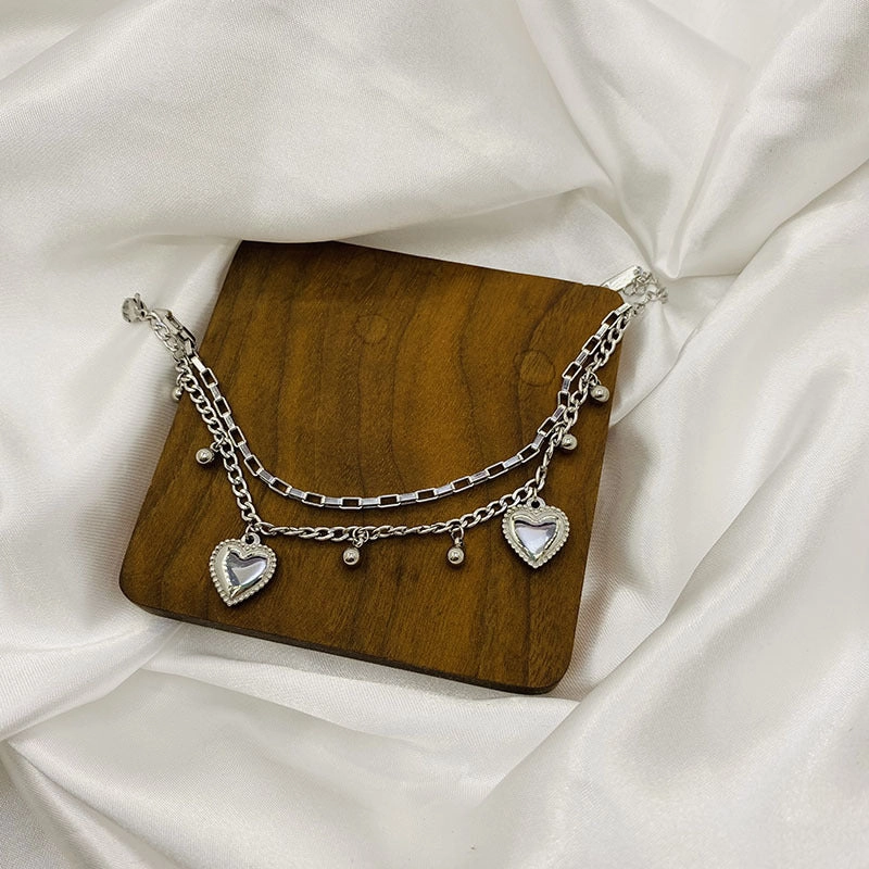 Wholesale Double Layer Heart Vintage Bracelet