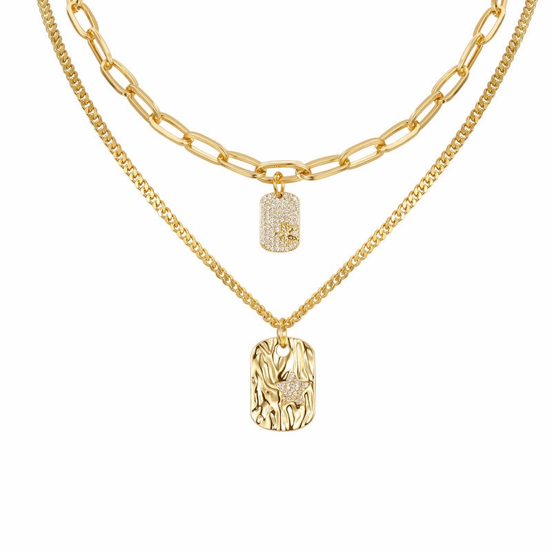 Wholesale Double Layer Star Necklace