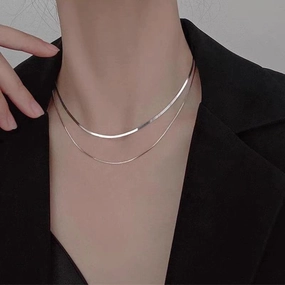 Wholesale Double layered necklace clavicle chain