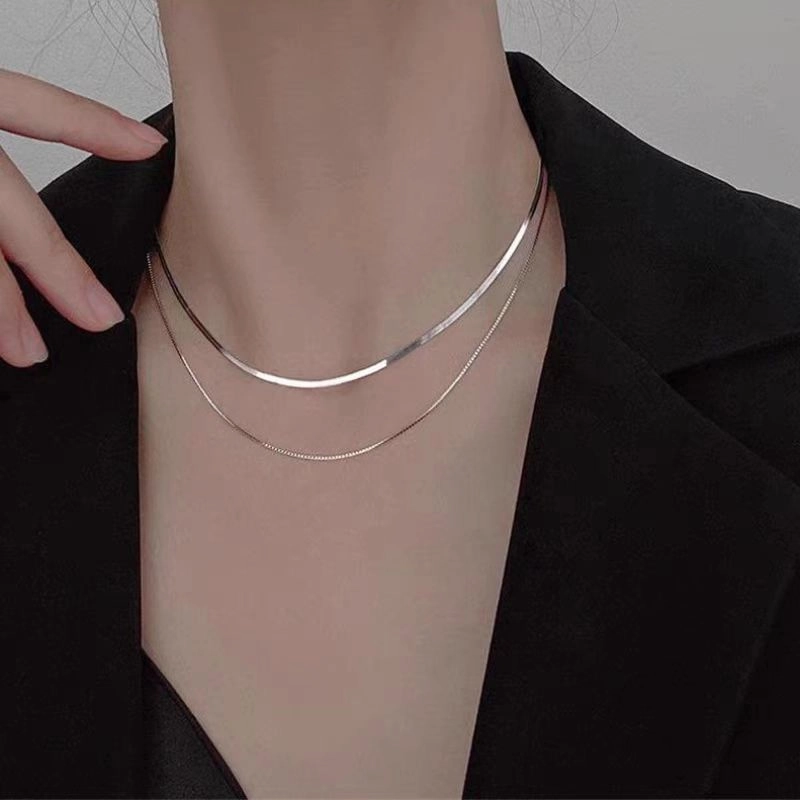 Wholesale Double layered necklace clavicle chain