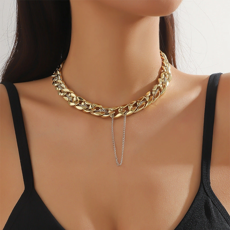 Wholesale Double-layered Punk Style Versatile Clavicle Chain