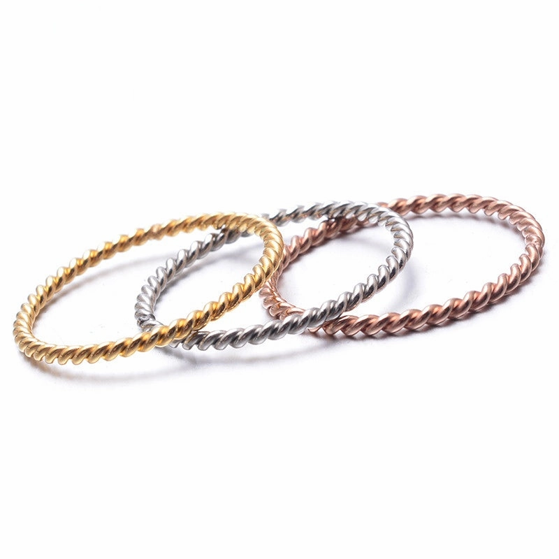 Wholesale Double Strand Spiral Titanium Steel Rings