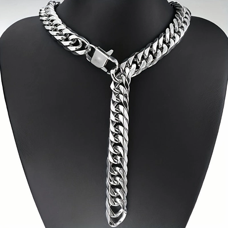 Wholesale Double woven Six sided Grinding Stainless Steel Coarse Style Non fading Titanium Steel Necklaces
