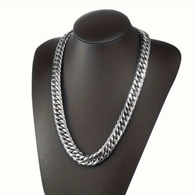 Wholesale Double woven Six sided Grinding Stainless Steel Coarse Style Non fading Titanium Steel Necklaces