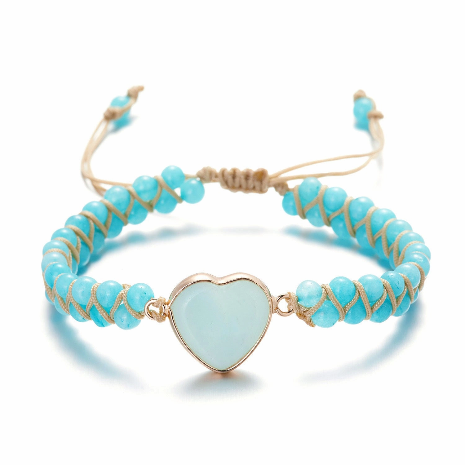 Wholesale Double Wrap Love Emperor Stone Beads Bracelet