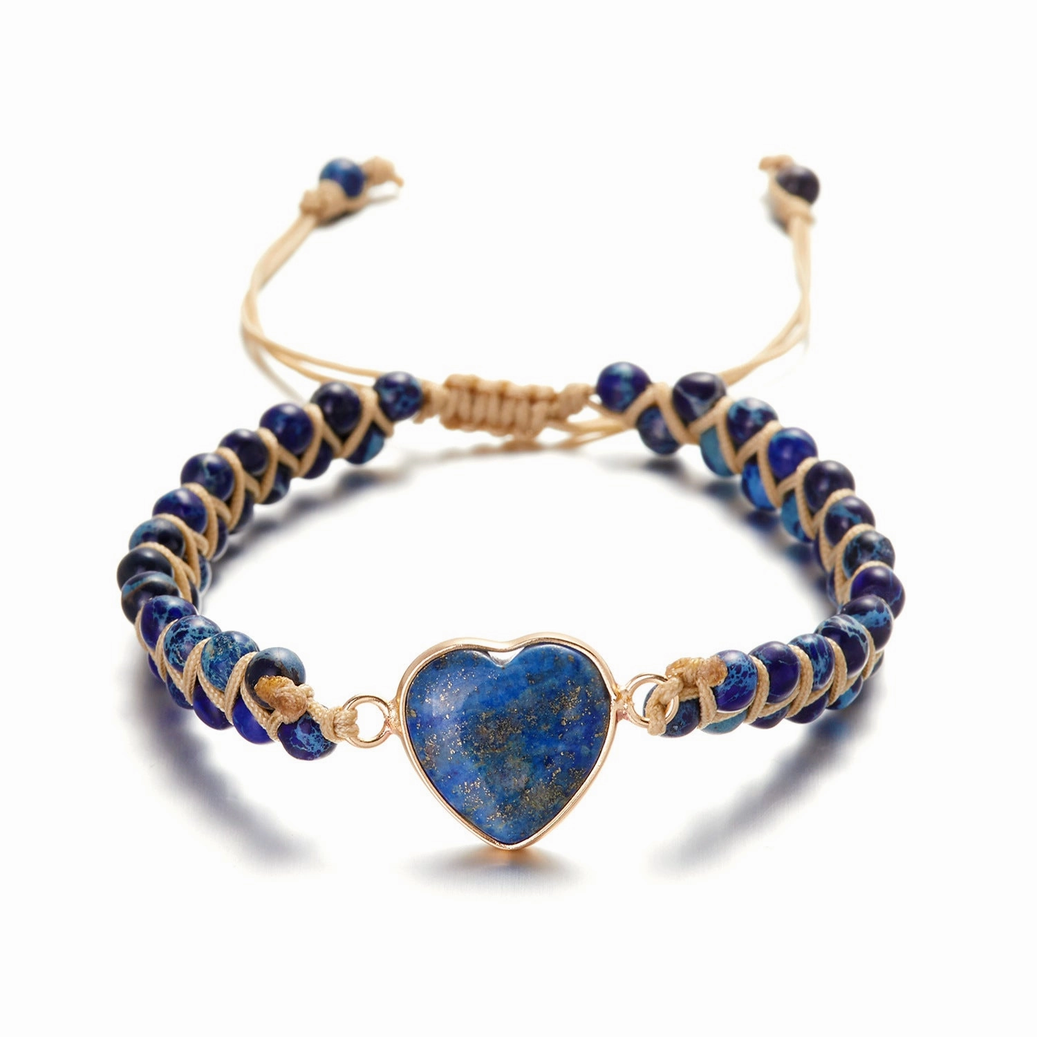 Wholesale Double Wrap Love Emperor Stone Beads Bracelet