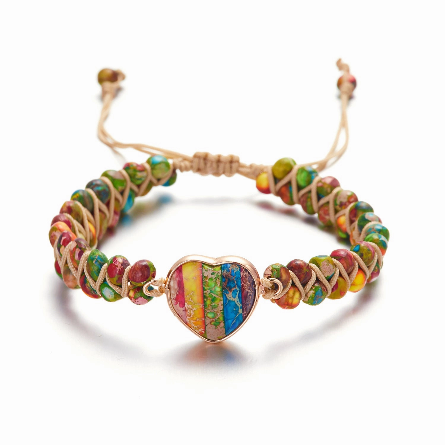 Wholesale Double Wrap Love Emperor Stone Beads Bracelet