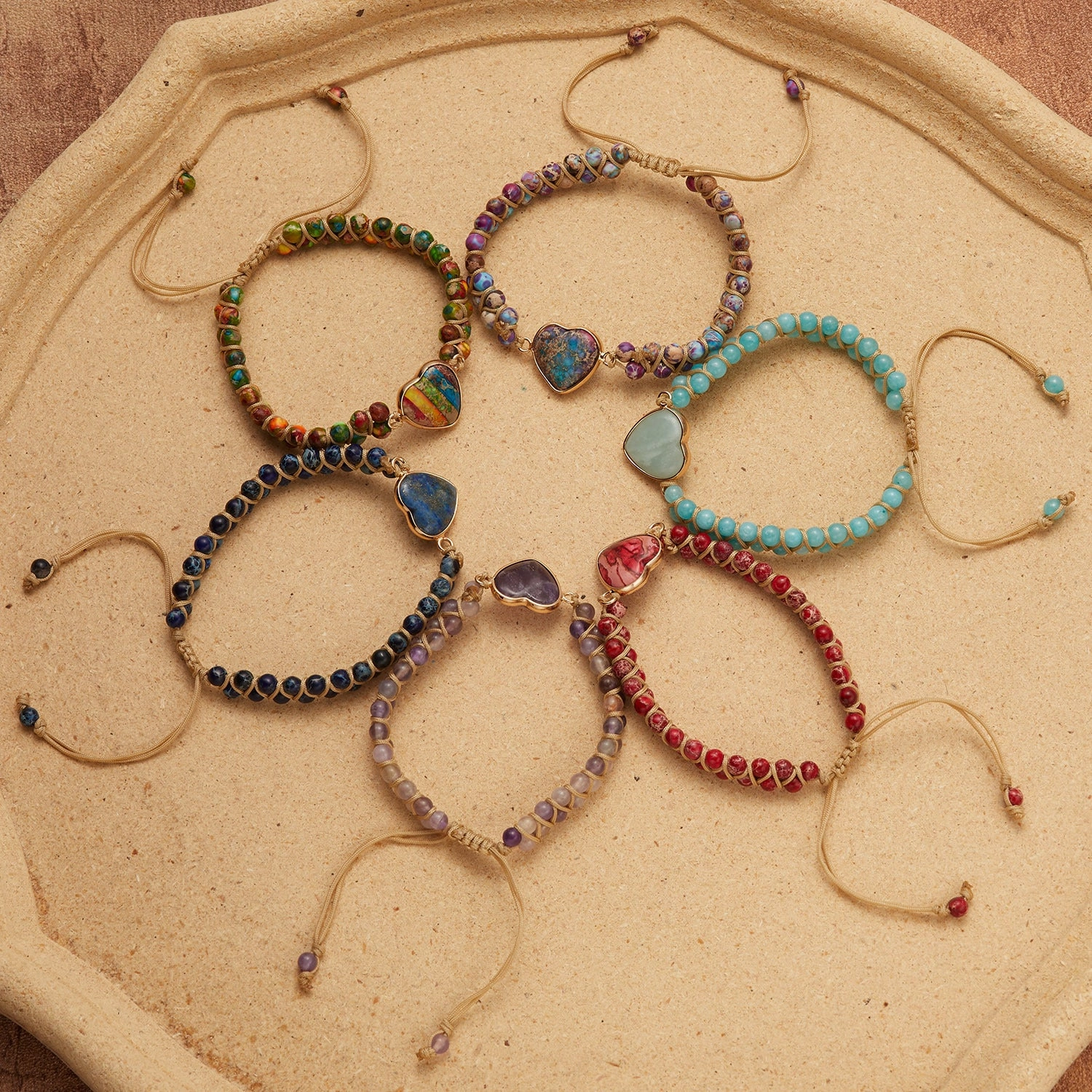 Wholesale Double Wrap Love Emperor Stone Beads Bracelet