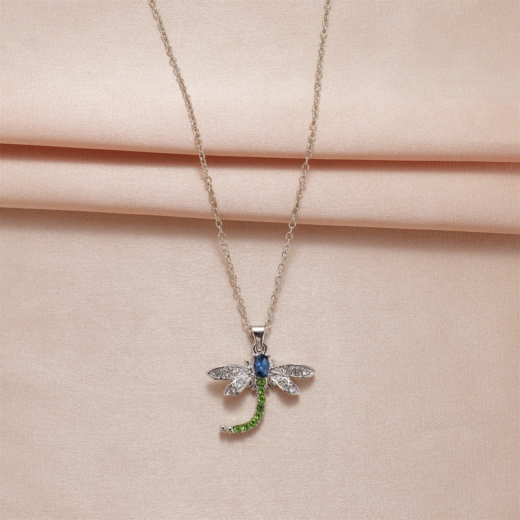 Wholesale Dragonfly Zircon Crystal Necklaces