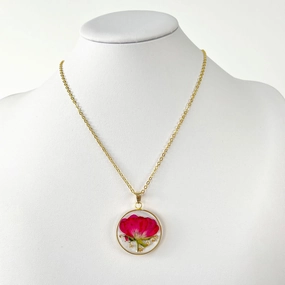 Wholesale Dried Flower Creative Resin Necklace
