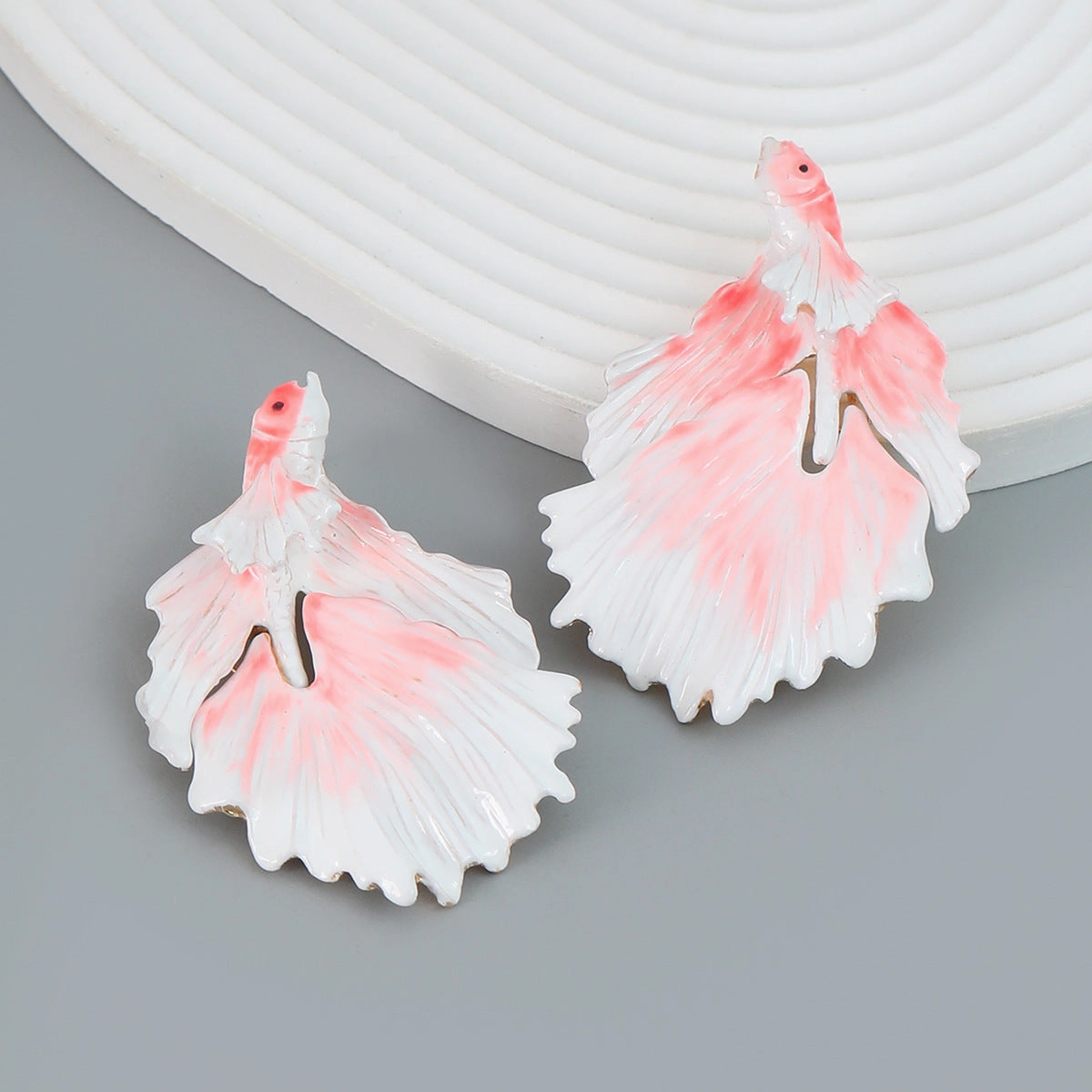 Wholesale Drip Oil Goldfish Alloy Earrings