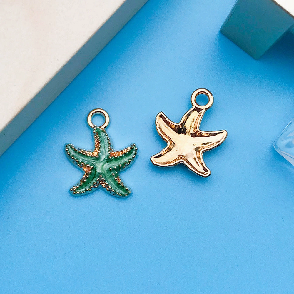 Wholesale Drip Oil Green Cartoon Plant Animal Alloy DIY Necklace Bracelet Pendant