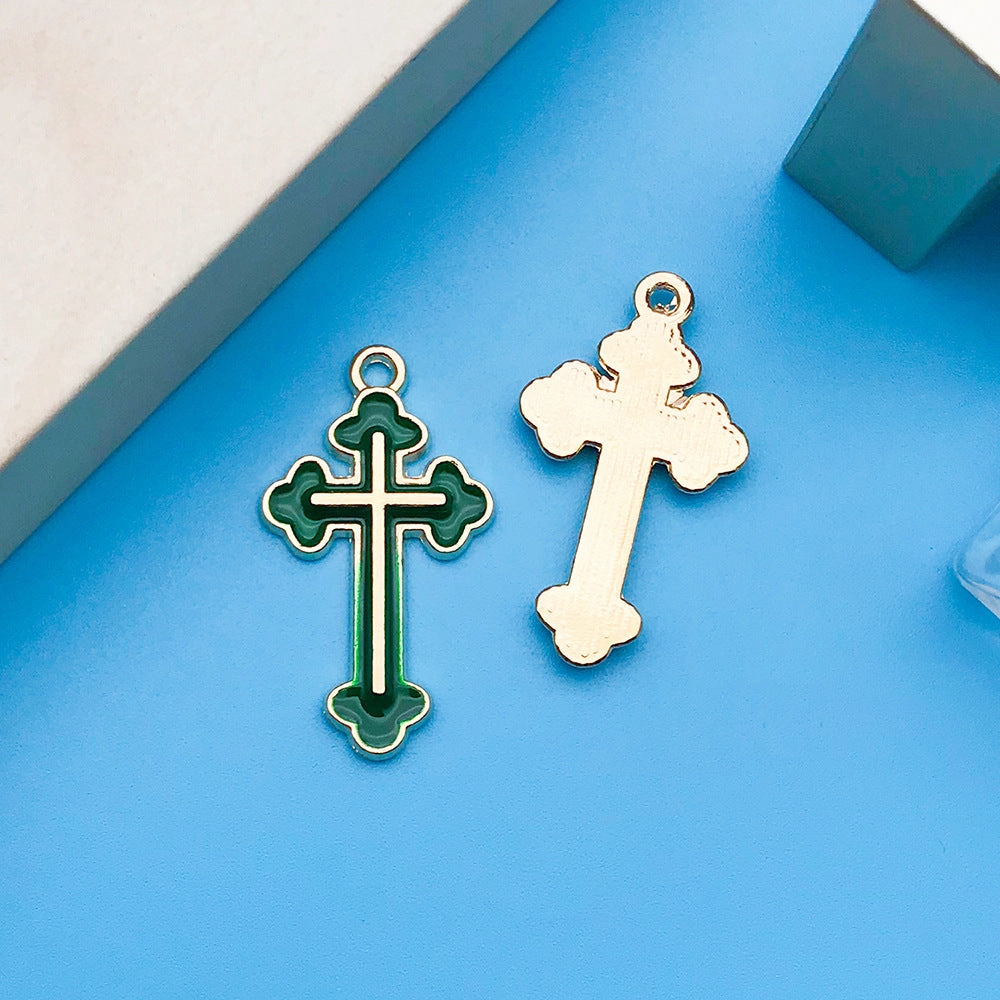 Wholesale Drip Oil Green Cartoon Plant Animal Alloy DIY Necklace Bracelet Pendant