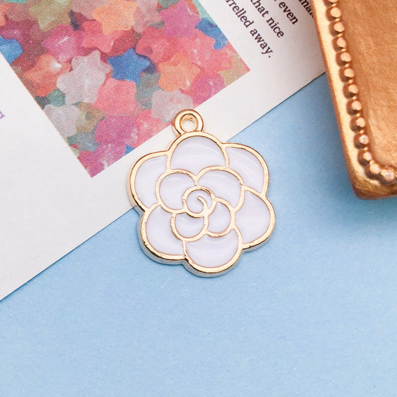 Wholesale Dripping Oil White Urban Beauty Alloy Cartoon Necklace Bracelet Pendant