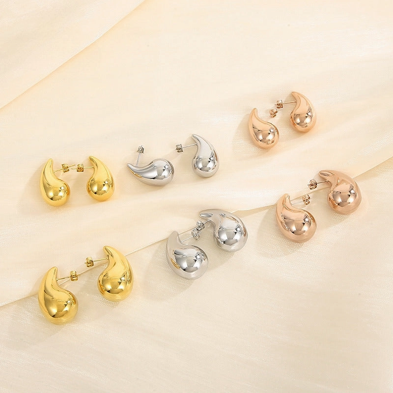 Wholesale Drop Geometric Versatile Gold Plated Earrings