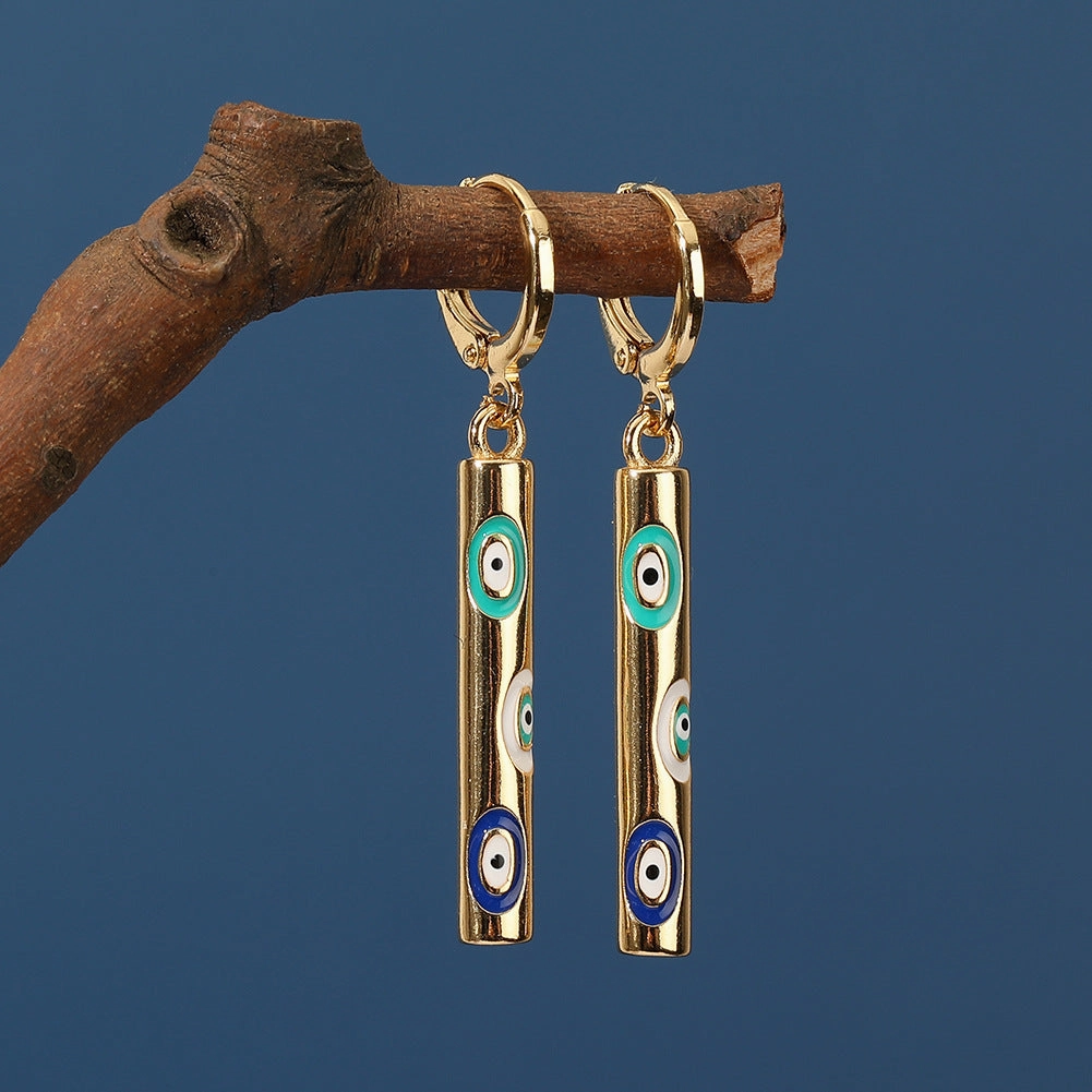 Wholesale Drops Oil Evil Eye Earrings