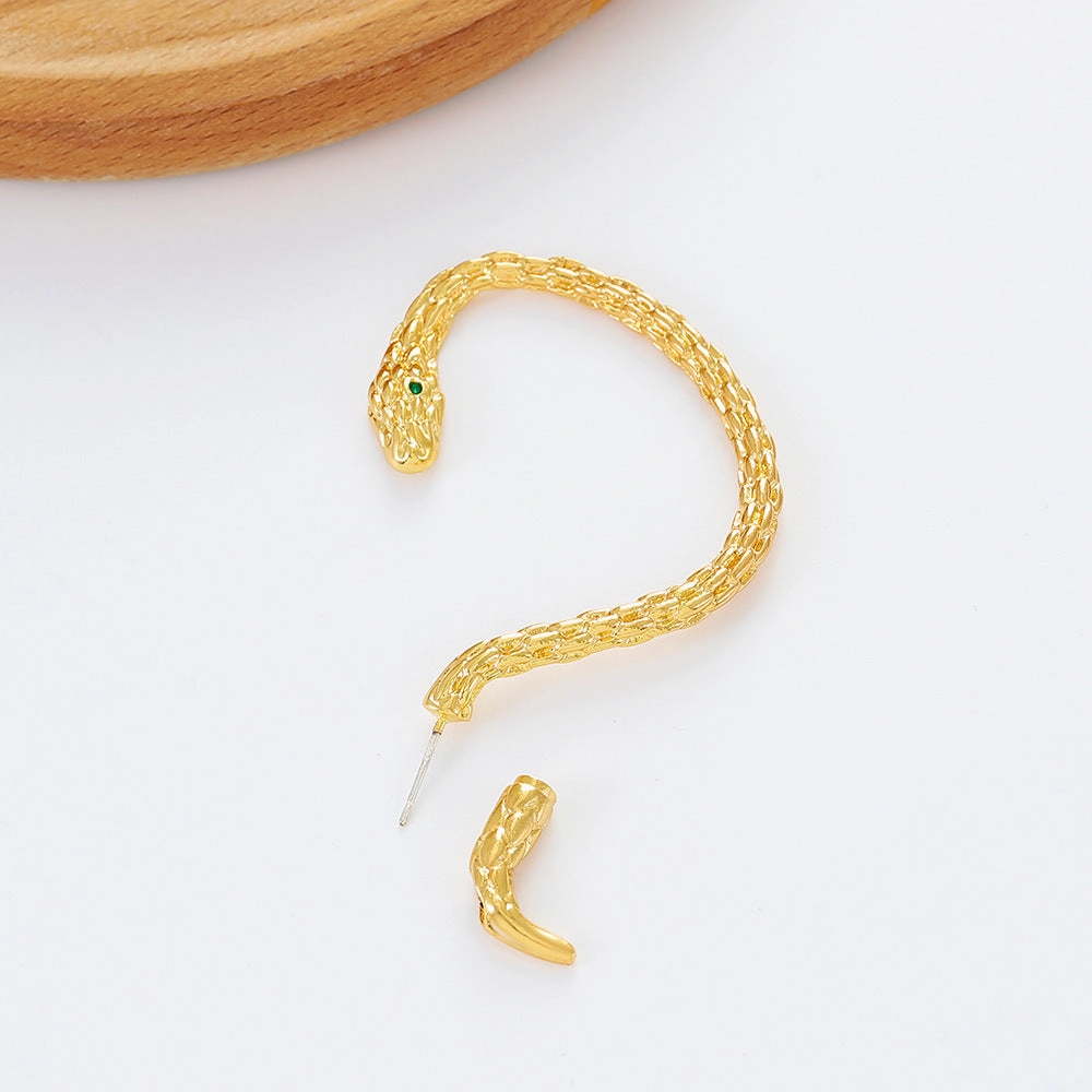 Wholesale Ear-hanging snake-shaped earrings punk retro exaggerated earrings