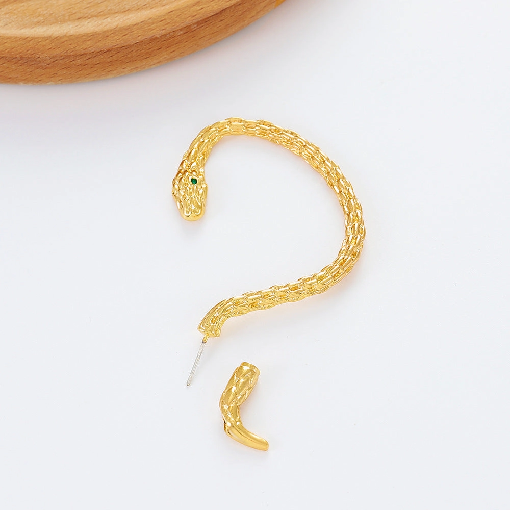 Wholesale Ear-hanging snake-shaped earrings punk retro exaggerated earrings