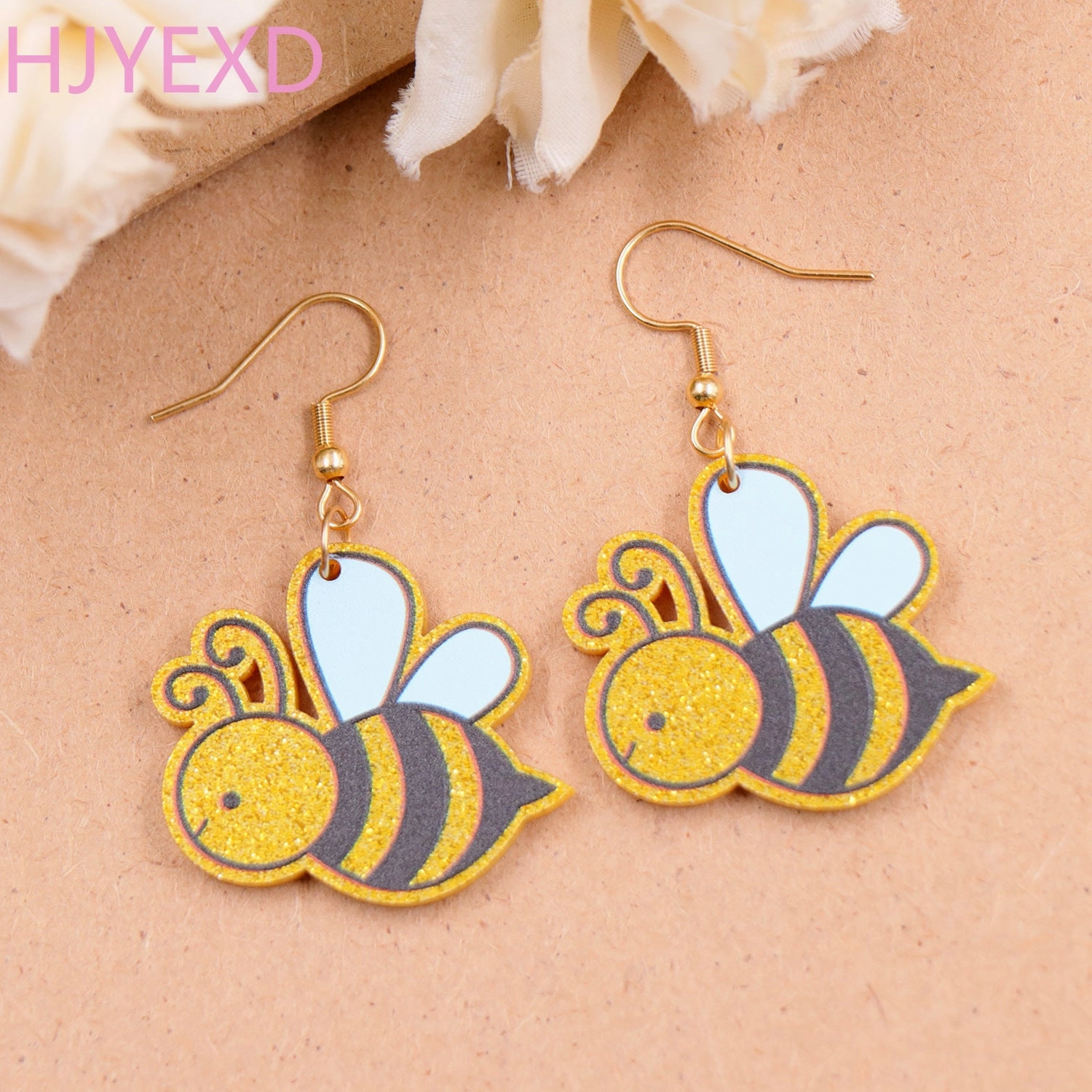 Wholesale Easter Ear Hook Bee Drops Acrylic Earrings