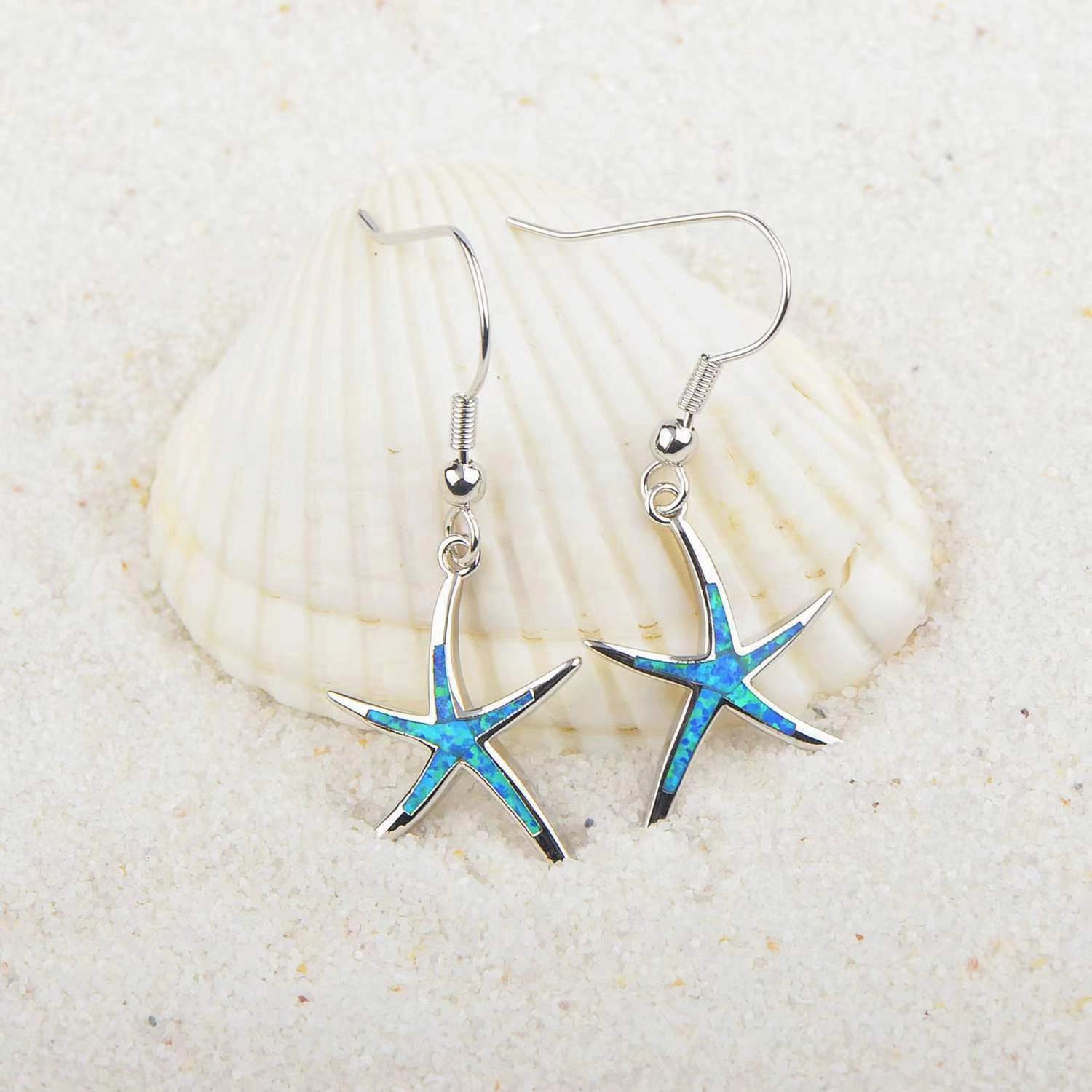 Wholesale Elongated starfish earrings